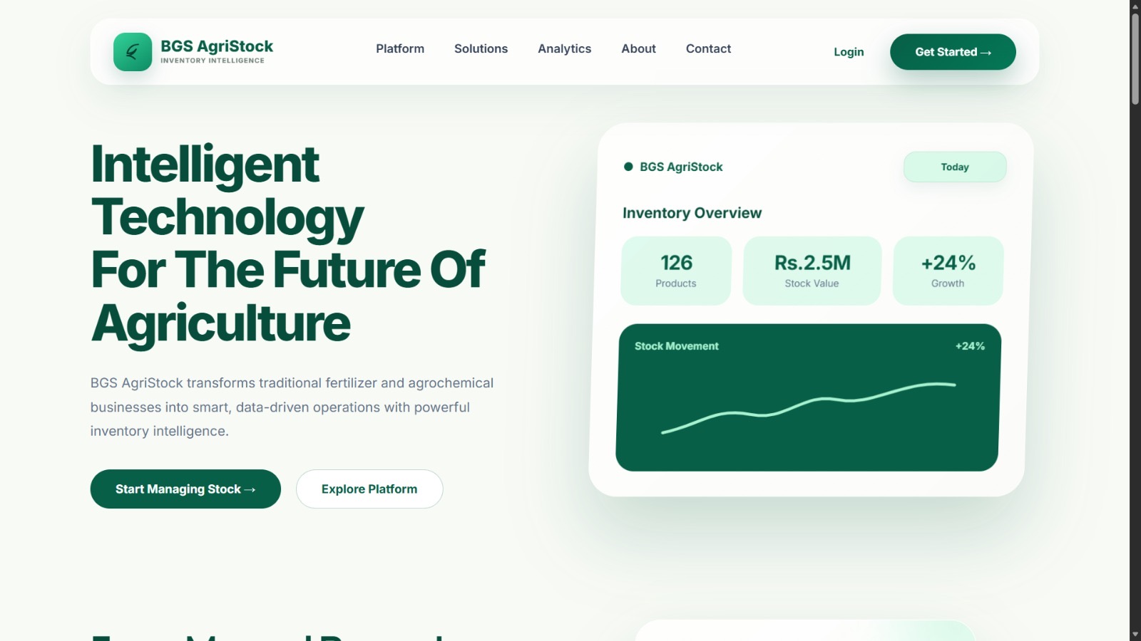 BGS AgriStock website screenshot